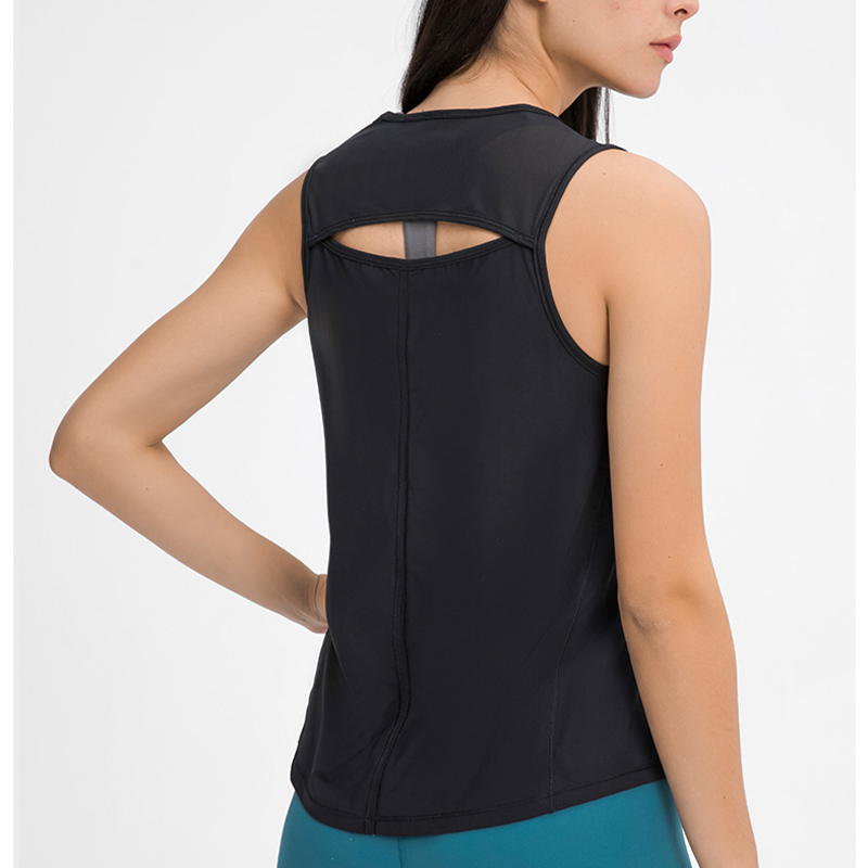 Back Cut-out Riding Sports Sleeveless T-shirt