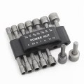 9/14 Pcs/Set Magnetic Hex Socket Sleeve Wrench Set Nozzles Nut Driver Screwdriver Accessories 5-13mm Powerful Drill Power Tools