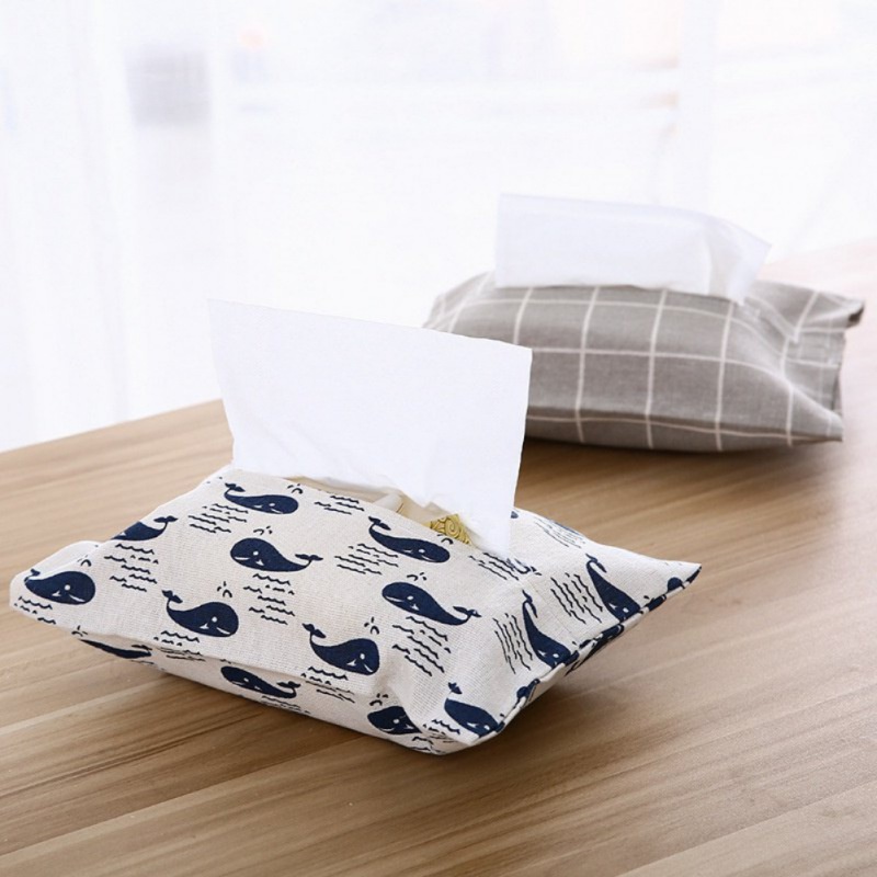 Car Cotton And Linen Cloth Tissue Bag Home Garden Home Storage Organization Bags