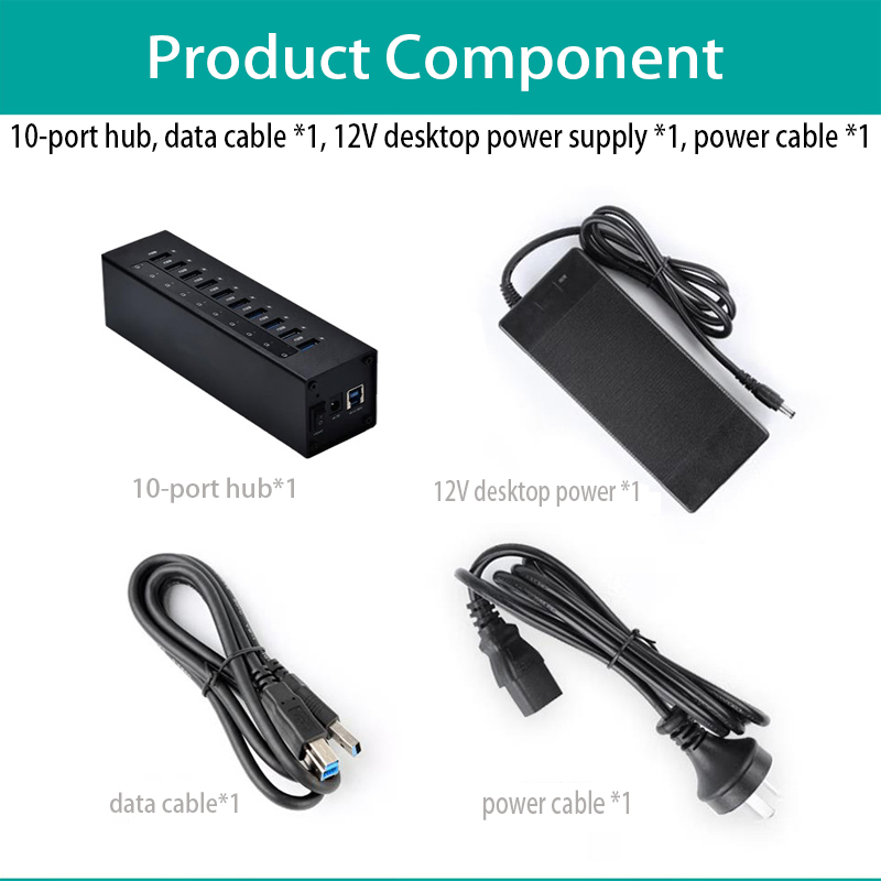 10 port usb2.0 hub product component