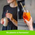 100PCS Drinking Straws Natural Degradable Plant Environmental Wheat Straws Bar Kitchen Accessories Wholesale