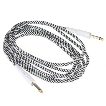 ammoon 3 Meters/ 10 Feet Electric Guitar Cable Bass Musical Instrument Cable Cord 1/4 Inch Straight to Right Angle Plug