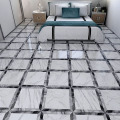 3D Flooring Mural Modern Jazz White Marble Tiles Wallpaper Living Room Bedroom Bathroom 3D Self-Adhesive Waterproof PVC Stickers