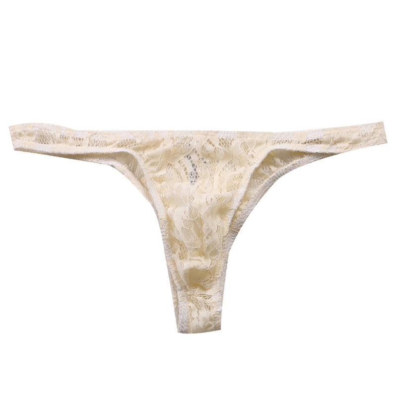 Men's Sexy underwear Lace ice silk sexy underwear men briefs one-piece breathable thin section tide Panties men bikini