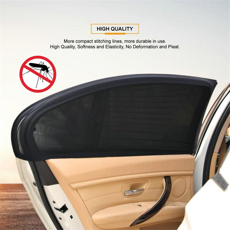 4Pcs Car Sun Shade UV Protection Car Curtain Car Window Sunshade Side Window Mesh Sun Visor Summer Protection Window Film