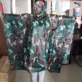 Outdoor PVC Military Camouflage Rain Poncho