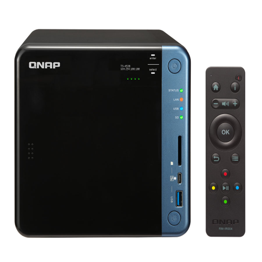 QNAP TS-453B 4G memory 4-bay diskless nas, nas server nfs network storage cloud storage, 2 years warranty