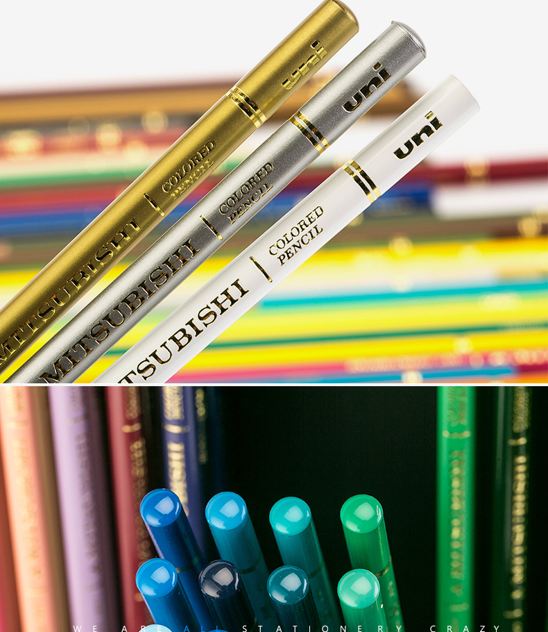 UNI Mitsubishi Colored Pencils Package Color Lead Sketch Pencil Oil Japanese Professional Art Pencil 36 C 72C 100C Set