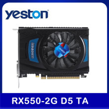 Yeston RX 550 2G D5 TA Graphic Card Video Card Radeon Chill 2GB Memory GDDR5 128Bit 6000MHz DP+HD+DVI-D Small Size GPU For PC