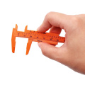 1Pcs 0-80mm Double Rule Scale Plastic Vernier Caliper Measuring Student Mini Tool Ruler