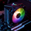 CR1200 2 Heat Pipe Tower CPU Cooler RGB 3Pin Cooling Fans Heatsink 9cm color soft light fan PU Cooler Streamer radiator