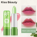 1PC Temperature Change Aloe Vera Moisturizing Lipstick Fashion Color Changing Lipstick Long Lasting Waterproof Makeup TSLM1