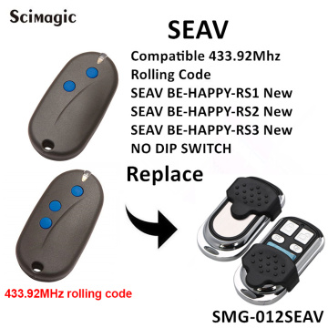 SEAV BE HAPPY RS1 New remote control 433.92mhz rolling code SEAV BE SMART RS2 garage door opener command gate control key fob
