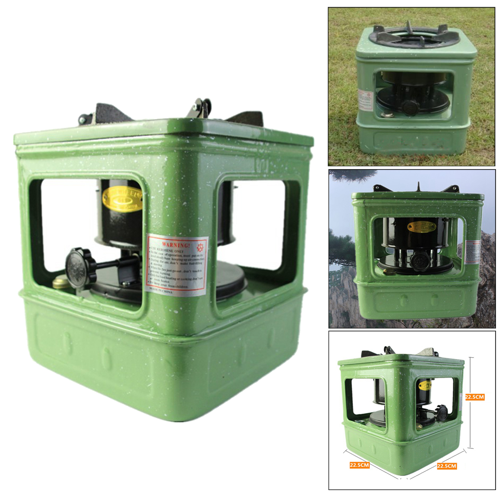 Outdoor Picnic Camping Portable 10 Wick Kerosene Oil Stove Survival Heater
