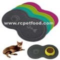 bone shaped pet bowl mat