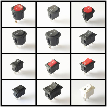 SPST KCD1 2PIN 3PIN On/Off Round/Square Rocker Switch DC AC 6A/250V Car Dash Dashboard Plastic Switch Dropshipping