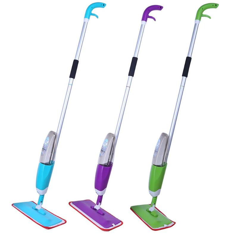 Magic Spray Mop with Reusable Microfiber Pads 360 Degree Handle Home Windows Kitchen Wooden Floor Mop Sweeper Broom Clean Tools