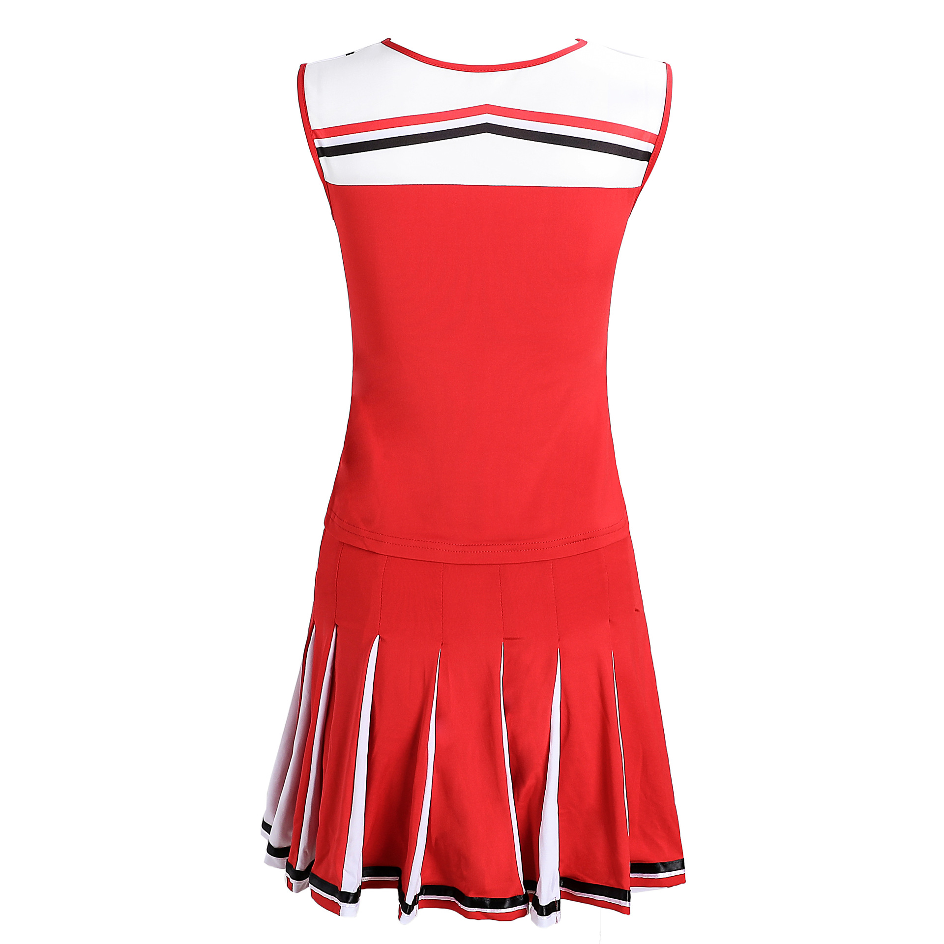 Cheerleader Costume Schoolgirl Lingerie Tank top Petticoat Pom Cheerleader 2 Pcs Suit Red Nightclub Party Football Baby Uniform