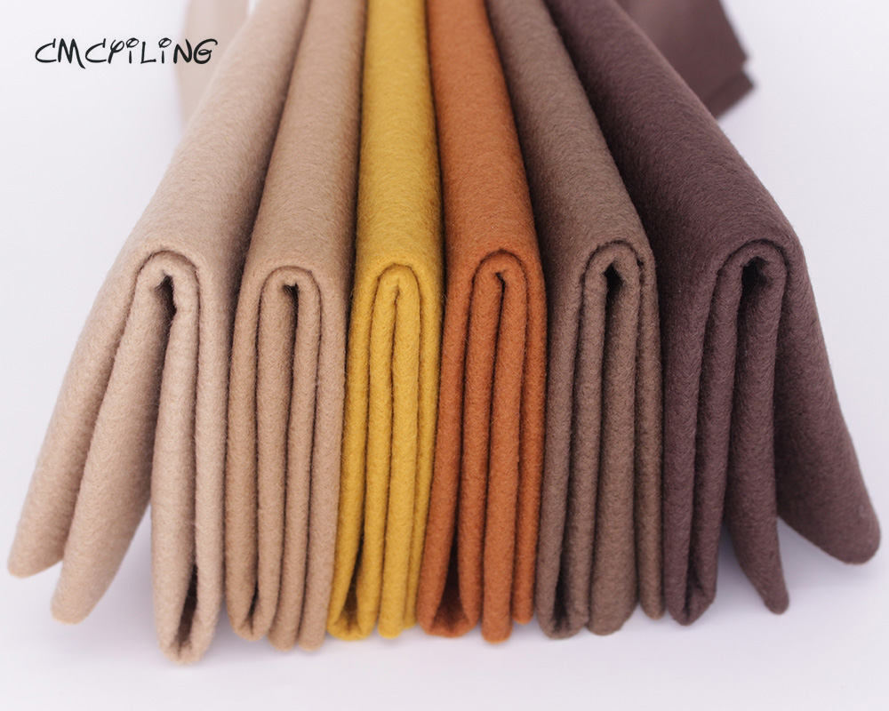 Flesh/Brown/Chocolate Color Soft Felt,Felt Craft, Polyester NonWoven Fabric,Decoration Material,For Scrapbooking,Sewing Toys