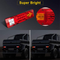 LED Trailer Light Indicator Stop Reverse Tailight Rectangle Red Yellow White For Trucks Utes Caravans Campers Buses Vans