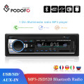 Podofo Car Multimedia Player JSD-520 1 Din Stereo Receiver FM Aux Input SD USB 12V In-Dash Bluetooth MP3 Radio Recorder TDA7388