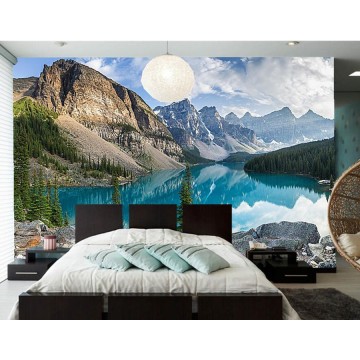 Custom wallpaper nature,Beautiful mountains and lakes wallpaper,hotel living room sofa TV wall bedroom wall mural wallpaper 3d