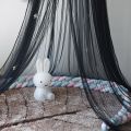 Romantic Ins feather star decorative bed curtain princess room mosquito net For Double Bed Single-door Dome Hanging Bed Curtain