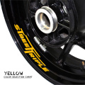 Motorcycle sticker waterproof decorative wheel stripe logo with reflective MOTO inner ring decal for TRIUMPH STREETTRIPLE