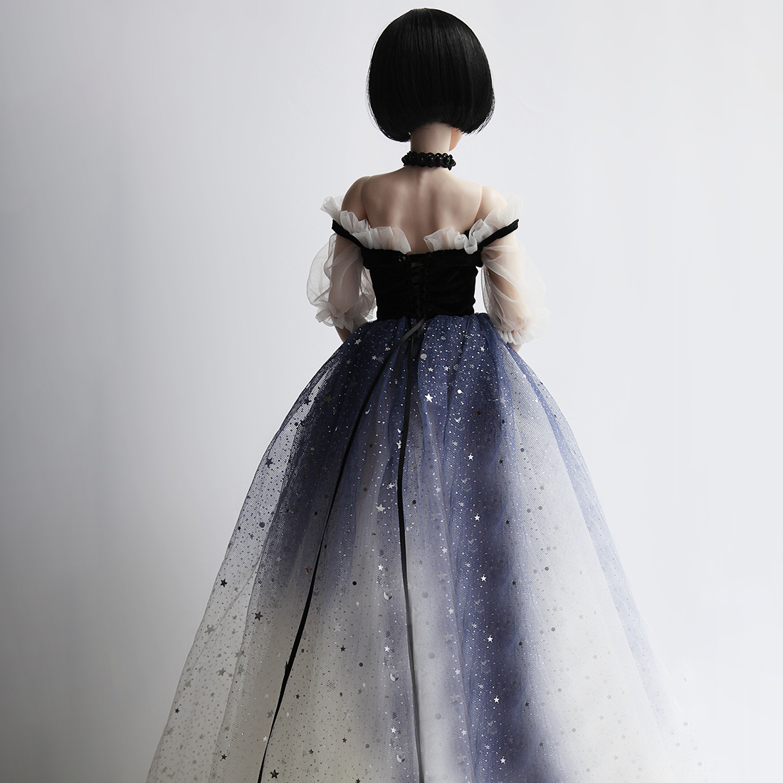 MODIKERBJD Wedding Dress Dream Star Feather Clothes Set for 1/4 1/3 BJD Dolls Girl Costume - No Doll