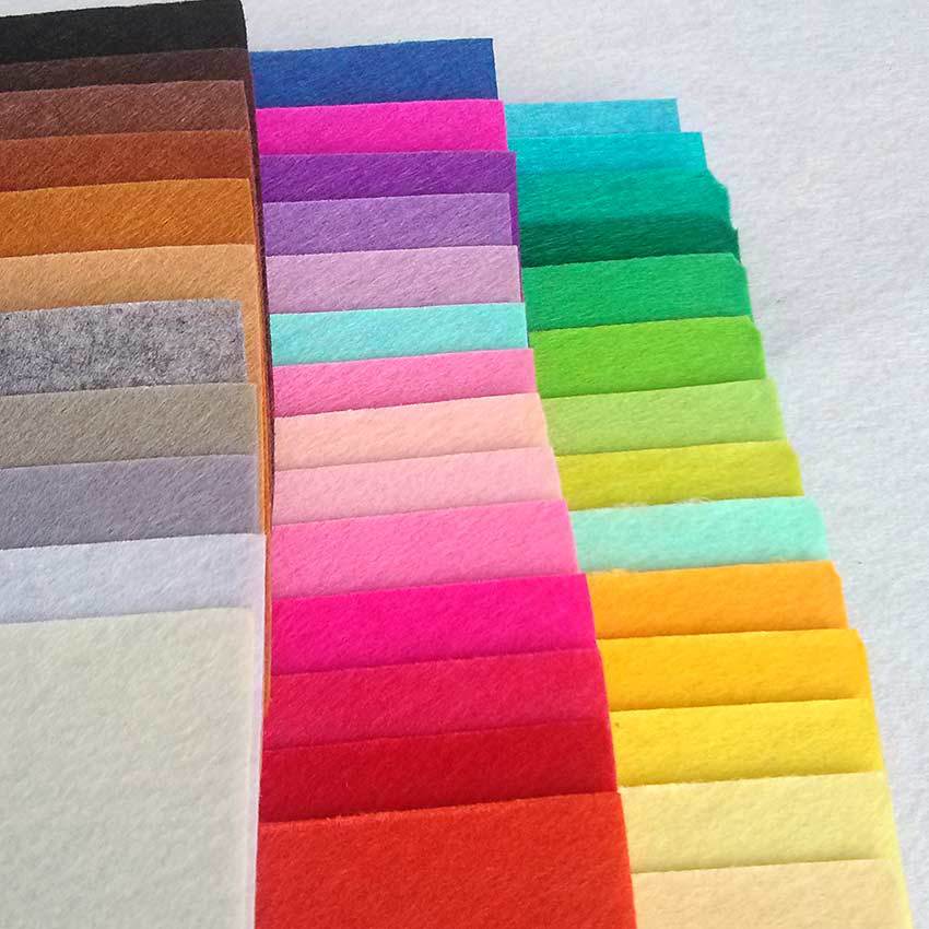 40 Colors 1mm Hard Felt Polyester Nonwoven Fabrics For Needlework Diy Needle Sewing Craft Feltro CMCYILING