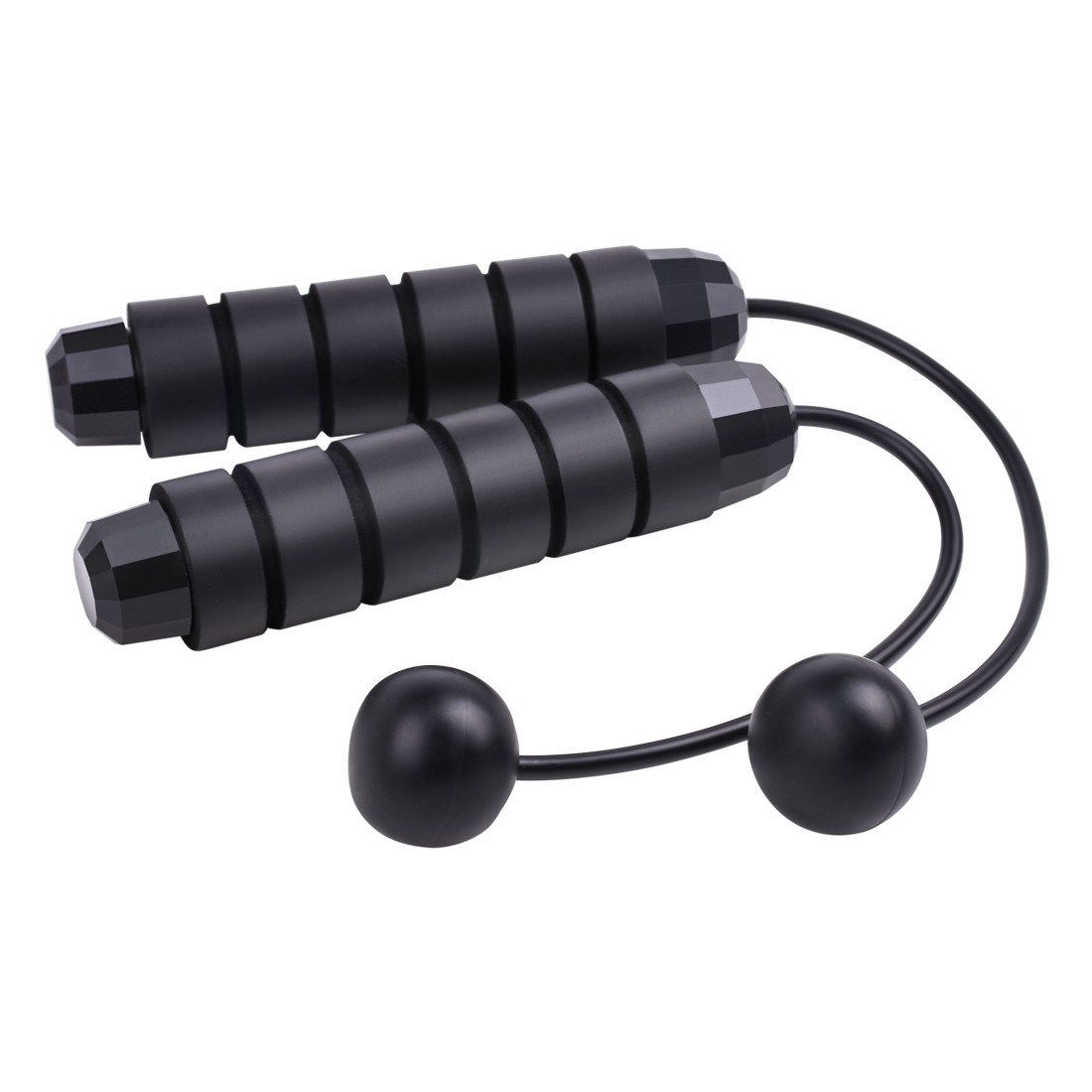 Weighted Ropeless Corded Jump Rope Foam Handle Adjustable Skipping Jump Rope for Adult and Children Fitness Training Tool