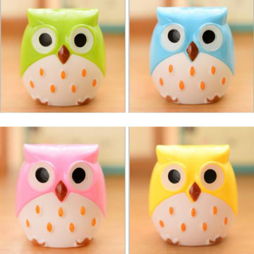 1pc Children's Cartoon Pencil Sharpener Cute Kawaii Owl Double Pencil Sharpener School Office Stationery 1pc (Color Random)