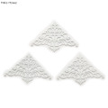 25 Piece Plating White Carved Book Scrapbooking Decorative Collar Corner Albums Folders Box Bags 50x32mm