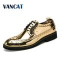 Brand Men Dress Shoes Moccasin Glitter Men Formal Shoes Italian Leather Luxury Men's shoes Fashion Groom Wedding Oxford Shoes