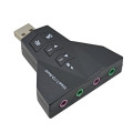 3D External USB Audio Sound Card Adapter Virtual 7.1 Channel 3D Audio Headset 3.5mm For PC Laptop WinXP/78 Linux MacOS