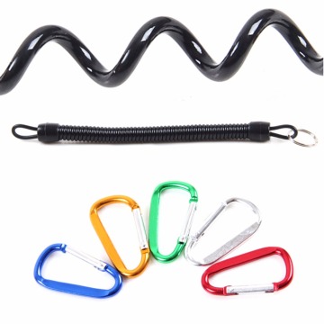 2pcs Fishing Lanyards Boating Ropes Retention String Fishing Rope with Camping Carabiner Secure Lock Fishing Tools Accessories