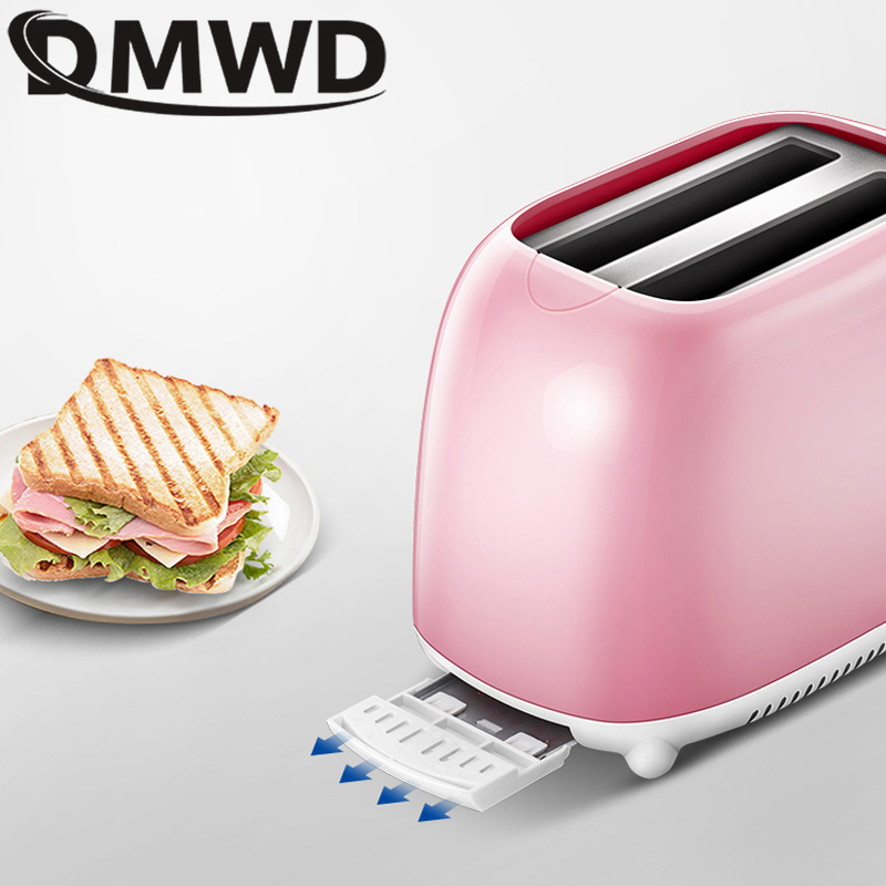 DMWD Toaster Automatic Stainless Steel Electric Toaster Household Breakfast Machine Toast Sandwich Grill Oven Kitchen Appliances