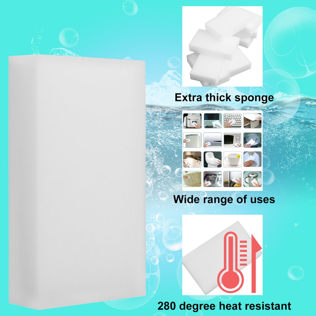 100pcs 100 x 60 x 15mm Melamine Sponge Magic Sponge High Density Eraser Home Cleaner Cleaning Sponges for dish Kitchen New 2021
