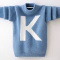 Baby Girls boys Winter Turtleneck Sweaters Colthes Autumn Children Clothing Pullover Knitted Solid Kids Sweaters 3-12Y