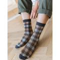 2020 New High Quality Men Socks Casual Business Fashion Plaid Men's Autumn Winter Cotton Socks Long Warm Harajuku Gifts Socks