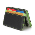 PURDORED 1 Pc Magic Card Holder Solid Men Business Card Case Artificial Leather Wallet Purse Men Casual Pockets Travel Wallet