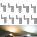 10Pcs LED Smart Touch Induction Cabinet Light Cupboard Inner Hinge Lamp Sensor Light Night Light for Closet Wardrobe