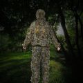 Outdoor Ghillie Suit Camouflage Hunting Clothes Jungle Suit CS Training Leaves Clothing Men Women Suit Pants Hooded Jacket