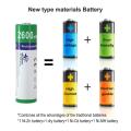 NiZn AA Rechargeable Batteries NI-ZN 2600mWh 1.6V Battery for toys MP3 Solar Lights Digital Camera MP4 RC car with 1 USB Charger