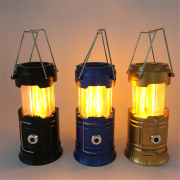 2-IN-1 Led Camping light AA battery powered Flame decorative lamp Portable LED Camping Lantern Flashlights for Emergence