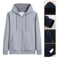 Men Autumn Winter Long Sleeve Hoodie Sweatshirt Pockets Plush Liner Warm Coat Man Hoody Sweatshirts For Male Cardigan