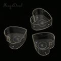 MagiDeal 10x Clear Plastic Tealight Cups Love Heart Candle Mold Wax Containers Making Mould Handmade Craft Mold