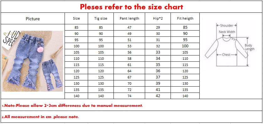 Fall Fashion Pants Girls Jeans Toddler Trousers Baby Clothes Kids Denim Girls Pants Bottom Jean Fille Children Clothing 6M-7T