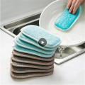 3/1PCS Kitchen Cleaning Towel Kitchenware Brushes Anti Grease Wiping Rags Absorbent Washing Dish Cloth Accessories 2Sided Sponge