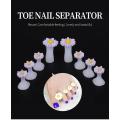 New 8pcs Soft Silicone Toe Separator Foot Finger Divider Form Manicure Pedicure Care Nail Art Tool Flower Holder Accessory TSLM1